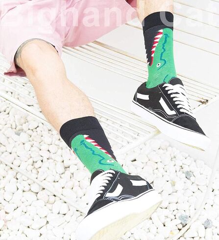 IIG 3-6 Pairs Men Dress Cotton Socks Funky Colorful Pattern Wool Crew Socks in Saudi Arabia