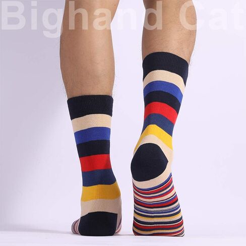 IIG 3-6 Pairs Men Dress Cotton Socks Funky Colorful Pattern Wool Crew Socks in Saudi Arabia