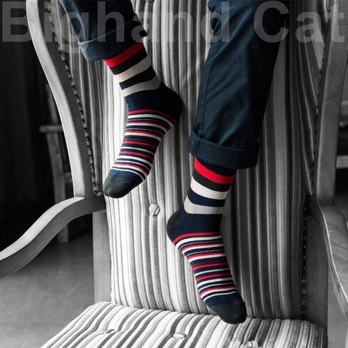 IIG 3-6 Pairs Men Dress Cotton Socks Funky Colorful Pattern Wool Crew Socks in Saudi Arabia