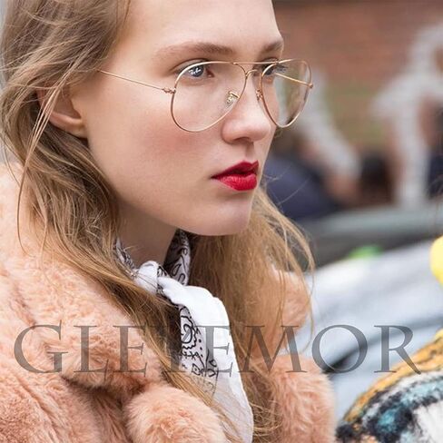 نظارات GLEYEMOR Blue Light Aviator للنساء والرجال، إطار معدني مضاد للضوء الأزرق نظارات الكمبيوتر in Kuwait