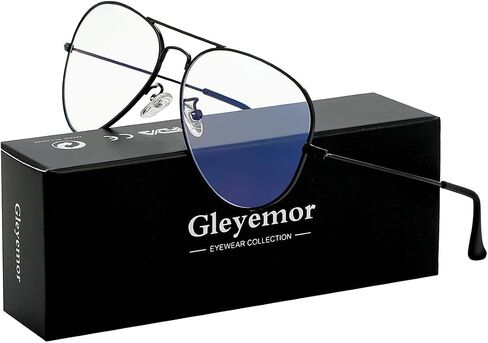 نظارات GLEYEMOR Blue Light Aviator للنساء والرجال، إطار معدني مضاد للضوء الأزرق نظارات الكمبيوتر in Kuwait