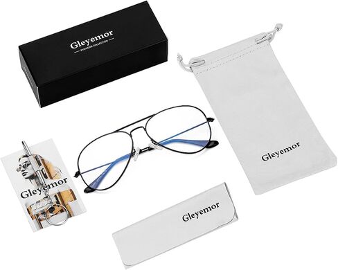 نظارات GLEYEMOR Blue Light Aviator للنساء والرجال، إطار معدني مضاد للضوء الأزرق نظارات الكمبيوتر in Kuwait