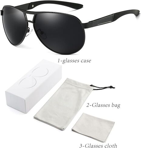 KopYoeHn Polarized Sunglasses for Men Women UV400 Protection Lens Metal Frame in Saudi Arabia