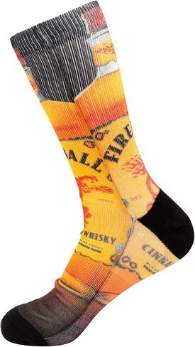 Fireball Whiskey Bottle Print Socks in Saudi Arabia