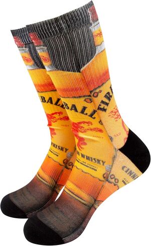Fireball Whiskey Bottle Print Socks in Saudi Arabia