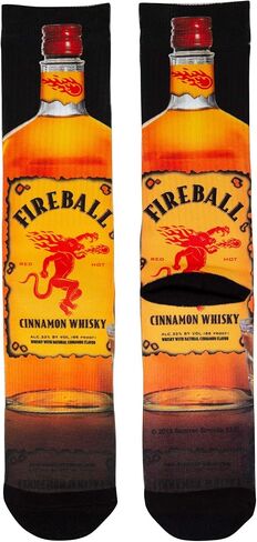 Fireball Whiskey Bottle Print Socks in Saudi Arabia