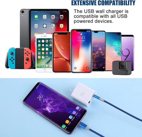 Dual USB Wall Charger, Costyle 3 Pack 30W 2 Ports Adaptive Fast Charging Block Quick Fast Charger 3.0 & 5V 2.4A Wall Plug Compatible iPhone 13 12 11 XS Max,Galaxy A16 S10 S9,Note 9 10,Pixel (Black) in Saudi Arabia
