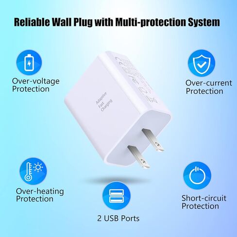 Dual USB Wall Charger, Costyle 3 Pack 30W 2 Ports Adaptive Fast Charging Block Quick Fast Charger 3.0 & 5V 2.4A Wall Plug Compatible iPhone 13 12 11 XS Max,Galaxy A16 S10 S9,Note 9 10,Pixel (Black) in Saudi Arabia