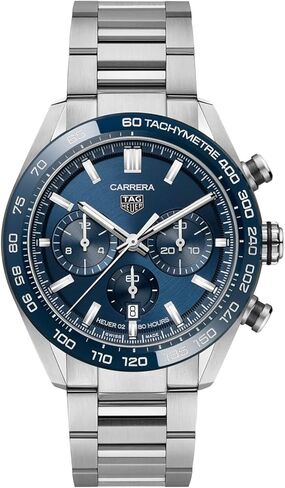 TAG Heuer orologio Carrera cronografo 44 مم Calibre Heuer 02 سيراميكا أزرق آلي acciaio CBN2A1A.BA0643 in Kuwait