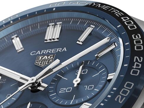 TAG Heuer orologio Carrera cronografo 44 مم Calibre Heuer 02 سيراميكا أزرق آلي acciaio CBN2A1A.BA0643 in Kuwait