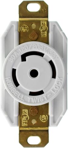 Hubbell HBL2810M1 Industrial Locking Receptacle, NEMA L21-30R, 30A, 120/208V, 3Y in Kuwait