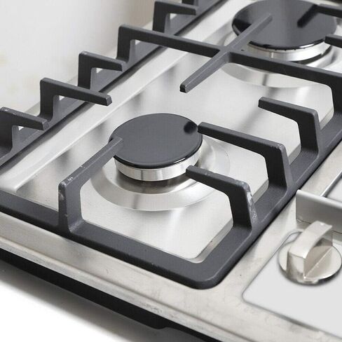 Gas Stove Gas Cooktop 4/5 Burners, Built-in Gas Cooktop, Gas Hob LPG/NG Convertible, Stainless Steel Surface+Cast Iron Grates, Electric Ignition+Flame Failure System (5 Burners 86x50cm) in Saudi Arabia