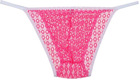 Jaxu Men's Hollow Bikini Briefs Lace Mini Brief Pouch Jacquard Male Underwear Rope Pants in Saudi Arabia