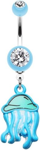 Covet Jewelry Jelly Fish Attack Belly Button Ring in Saudi Arabia