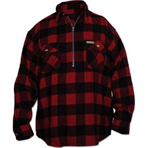 Hickory Shirt Co. Buffalo Plaid Classic 1/2 Zip Long Sleeve Flannel Shirt in Saudi Arabia
