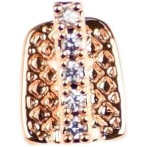 CZ Gap Grillz 14k Rose Gold Plated Cubic Zirconia Bling Tooth Top or Bottom Teeth Single Cap Hip Hop Grills in Kuwait