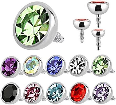 BodyJewelryOnline Internally Threaded 16ga Surgical Steel Round Press-Fit Labret Top in Saudi Arabia