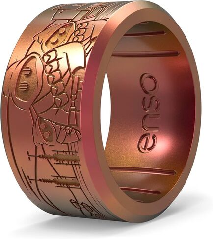 حلقات Enso Rings Star Wars Marquee من السيليكون، مجموعة حلقات واسعة، تصميم مريح ومرن in Kuwait