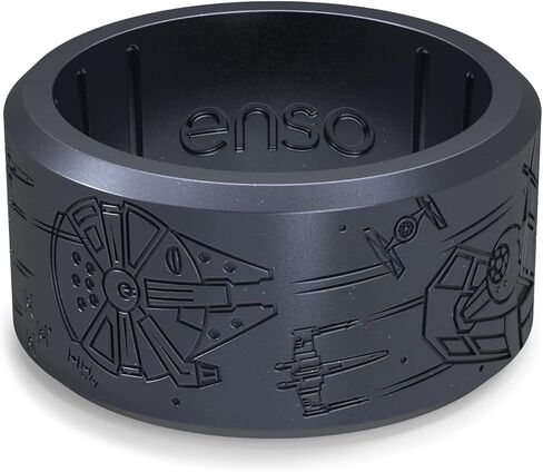 حلقات Enso Rings Star Wars Marquee من السيليكون، مجموعة حلقات واسعة، تصميم مريح ومرن in Kuwait