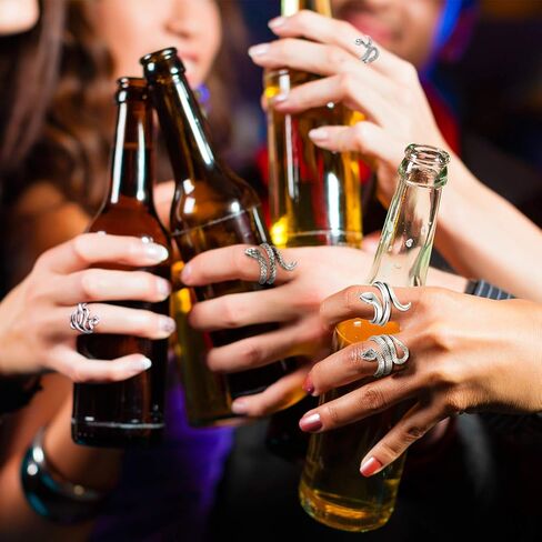 12 قطعة خاتم الأفعى الكلاسيكي خاتم الحيوان مجموعة خواتم الشرير ريترو الأفعى خواتم مجموعة للرجال النساء افتتاح حلقة قابلة للتعديل (ريترو) in Kuwait