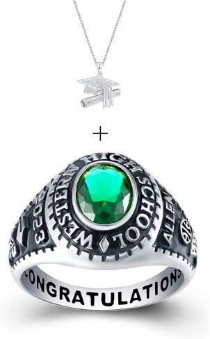 PJM Customized Sterling Silver Men High School and College Class Ring – Modern Collection – Fully Personalized - Mementos Jewelry in Kuwait