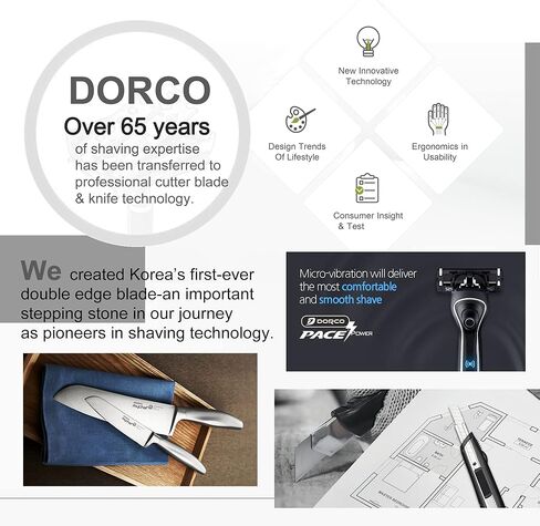 10 قطع، شفرة ذات حافة واحدة ذات جودة احترافية من DORCO - حافة حادة من الفولاذ الكربوني مع مقبض من الألومنيوم in Kuwait