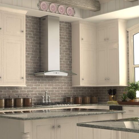 ZLINE 30" Convertible Vent Wall Mount Range Hood in Stainless Steel & Glass (KZ-30) in Kuwait