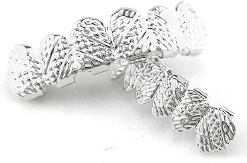 mainlead 14k Gold Oblique Texture Grills Hip Hop 6 Teeth Top and Bottom Set in Kuwait