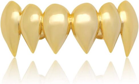 OOCC 18K Gold Silver Plated Hip Hop Top Vampire Fangs Teeth Grillz in Saudi Arabia