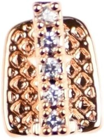 CZ Gap Grillz 14k Rose Gold Plated Cubic Zirconia Bling Tooth Top or Bottom Teeth Single Cap Hip Hop Grills in Saudi Arabia