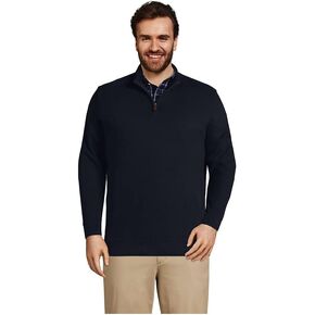 Lands' End Men's Bedford Rib Quarter Zip Sweater