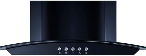Winflo 30 In. Convertible Wall Mount Range Hood in Black with Mesh Filters, Charcoal Filters and Push Button Control in Saudi Arabia
