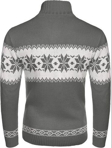 COOFANDY Men's Christmas Sweater Ugly Knitted Xmas Sweaters Casual Snowflake Pullover Knitwear in Saudi Arabia