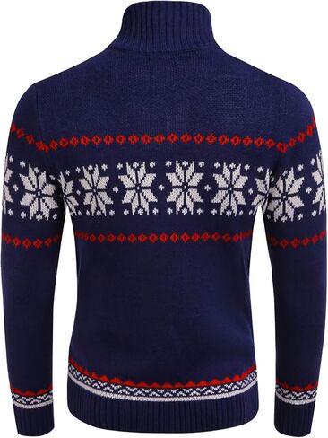 COOFANDY Men's Christmas Sweater Ugly Knitted Xmas Sweaters Casual Snowflake Pullover Knitwear in Saudi Arabia