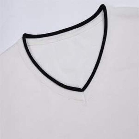 Esobo Men's Cotton V Neck Sweater Knitted Jumper Sweater Long Sleeve Pullover Top in Kuwait