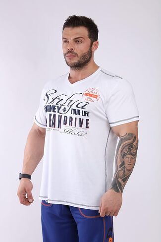 Men's Short Sleeve T-Shirt V-Neck Comfortable Cotton in Kuwait