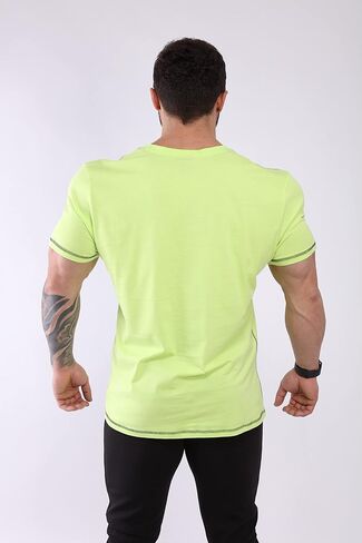 Men's Short Sleeve T-Shirt V-Neck Comfortable Cotton in Kuwait