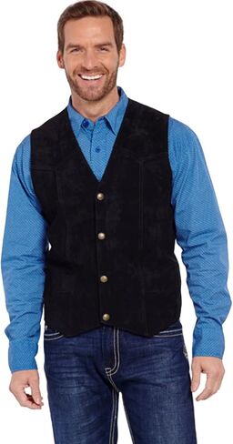 Cripple Creek Men's Suede Leather Vest in Saudi Arabia