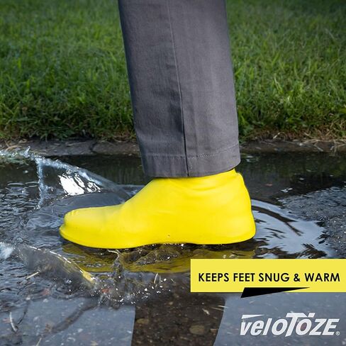 veloToze Roam - أغطية أحذية مقاومة للماء، قابلة لإعادة الاستخدام للتنقل في المطر والثلج والطين - غطاء الكالوشات المطاطي سهل الارتداء للأحذية الرياضية أو الأحذية الرسمية، أحذية طويلة للرجال والنساء in Saudi Arabia