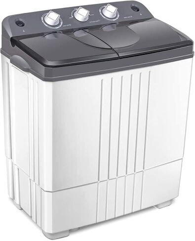 FUTADA Washing Machine, Twin Tub Washer, 20Lbs Capacity Washer & Spinner, Durable Design Energy Saving, w/Inlet and Drain Hose, Compact Laundry Machines for Apartment, Home, Dorm Gray in Saudi Arabia