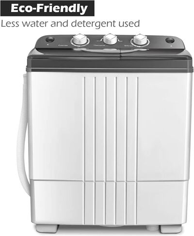 FUTADA Washing Machine, Twin Tub Washer, 20Lbs Capacity Washer & Spinner, Durable Design Energy Saving, w/Inlet and Drain Hose, Compact Laundry Machines for Apartment, Home, Dorm Gray in Saudi Arabia