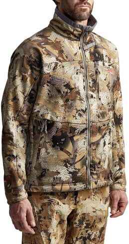 SITKA Gear Men's Dakota Windstopper Water Repellent Breathable Camo Hunting Jacket, Waterfowl Marsh, Large in Kuwait