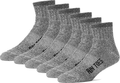 FUN TOES Merino Wool Ankle Socks 6 Pairs Arch Support and Cushioning Heel to Toe Reinforcement Ideal for Hiking in Saudi Arabia