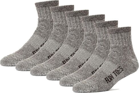 FUN TOES Merino Wool Ankle Socks 6 Pairs Arch Support and Cushioning Heel to Toe Reinforcement Ideal for Hiking in Saudi Arabia