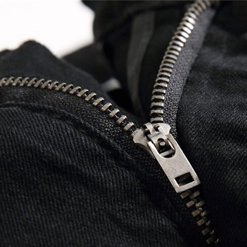 Lu's Chic Men's Skinny Ripped Jeans Stretch Slim Fit Destroyed Tapered Leg Distressed Denim Pants in Saudi Arabia