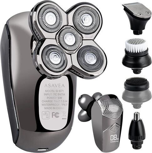 ماكينة حلاقة هالفورد للرجال الصلع، ماكينة حلاقة كهربائية للرأس للرجال، ماكينة حلاقة الرأس الصلع للرجال، ماكينة حلاقة كهربائية 5 في 1 للرجال. in Kuwait