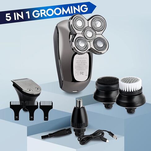 ماكينة حلاقة هالفورد للرجال الصلع، ماكينة حلاقة كهربائية للرأس للرجال، ماكينة حلاقة الرأس الصلع للرجال، ماكينة حلاقة كهربائية 5 في 1 للرجال. in Kuwait