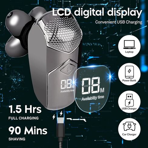 ماكينة حلاقة هالفورد للرجال الصلع، ماكينة حلاقة كهربائية للرأس للرجال، ماكينة حلاقة الرأس الصلع للرجال، ماكينة حلاقة كهربائية 5 في 1 للرجال. in Kuwait