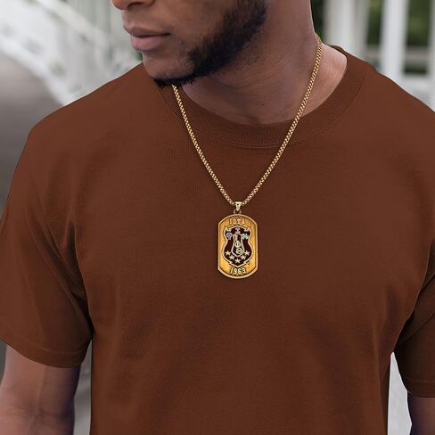BBGreek Iota Phi Theta Fraternity Paraphernalia - قلادة على شكل علامة الكلب مع سلسلة مربعة مستديرة مقاس 24 بوصة - قمة - مرخصة رسميًا in Saudi Arabia