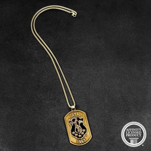 BBGreek Iota Phi Theta Fraternity Paraphernalia - قلادة على شكل علامة الكلب مع سلسلة مربعة مستديرة مقاس 24 بوصة - قمة - مرخصة رسميًا in Saudi Arabia